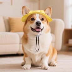 소형견 고양이용 개 고양이 모자 조절 가능한 반려동물 캡 헤드웨어 머리 이어 커버 강아지 귀마개 소음 보호 애완동물 목 워머 머리띠 의상 그루밍 사진용 헤드기어_155398, 노란색 고양이 강아지 모자_155398