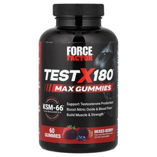 포스팩터 테스트 X180 맥스 구미 믹스베리맛 60정 FOA-66242, 1개