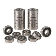 Donepart 스케이트보드 608 베어링 100개입 사전 윤활 롤러 8x22x7mm C3 정밀 고속 밀폐형 전기 모터 스쿠터 롱보드 3D 프린터 휠 허브용 2077117, 20