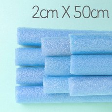 뮤즈 백업 스티로폼막대 2cmx50cm 10컬러 / 빽업 가래떡스펀지 스펀지막대, 1세트, 하늘10개