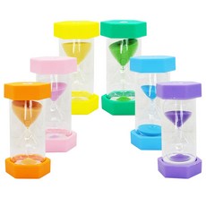 Naricollection 안전 튼튼 칼라 모래시계 약 5분 양치 사우나 요리시간 운동시간 장식 아날로그 타이머, 퍼플