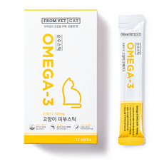 프롬벳 고양이 순수스틱 오메가3 츄르 12g x 12p, 2개