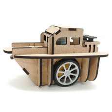 장애물감지 자율주행 전투함 만들기 1인용 집콕놀이 과학 관찰 과학놀이 실험세트, 1개