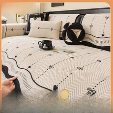 극세사 소파커버 사계절용 프리미엄 셰닐 방수 미끄럼방지 패브릭소파패드, 1개, 브라운