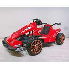 고카트 전기 루지 4륜 1인용 레이싱 드리프트 버기, 듀얼 구동, 1개, 오렌지레드 10시간 리모컨 확장형