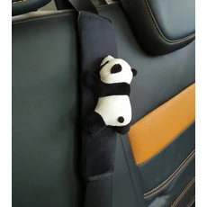 새로운 자동차 머리 받침 만화 귀여운 에이 티브 팬더 장식 용품 유니버설 플러시 목 보호 액세서리 인테리, 01 WHITE