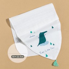 순면 거즈 수건 땀 흡수 귀여운 태슬 장식 담요, 6. crocodile 2pcs