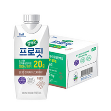셀렉스 프로핏 웨이프로틴 드링크 초콜릿 12팩, 330ml, 12세트