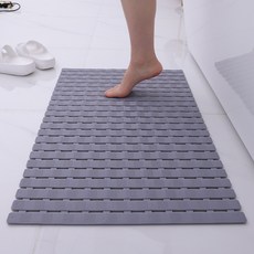 PVC浴室防滑墊衛生間洗澡排水防摔吸盤地墊浴缸按摩腳墊, 1個, 灰色