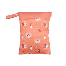 台灣出貨 尿布袋 防水尿布袋 防水袋 尿布收納 媽媽包 媽咪包 尿布包 推車掛袋 萬用袋 環保袋 髒衣袋 多層分隔 新款尿布袋40*30-粉色天空: