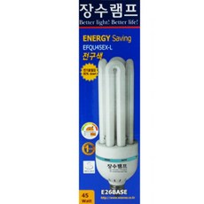 45w 장수램프 주광색 전구, 장수 삼파장전구45W-전구색(노란색), 1개