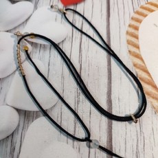 92jade遇見善緣 精品編織玉佩綁繩 1.5mm瑪瑙珠項鍊掛繩 翡翠玉墜飾品配件, 黑繩, 1個