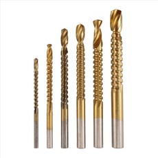 6PCS 티타늄 드릴 톱 비트 세트 HSS 톱니 모양 비트 홀 드릴링 3-8mm 카펜터 핵 톱 드릴 비트 키트, 금