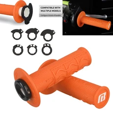 NIBBI 오토바이 그립 핸들 바 범용 모토크로스 잠금온 세트 혼다 EXC CRF YZF KXL RM 7/8 인치 오프로드, 06 Orange