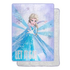 Northwest 겨울왕국 실크 터치 셰르파 담요 152.4cm x 203.2cm(60 x 80인치) 프로스티드 벨리브