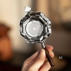 N.SPACE 檀韻茶濾 304不鏽鋼 黑檀實木 通用茶葉濾網 不銹鋼茶漏, 1個, 檀韻茶濾 (304材質+黑檀木)