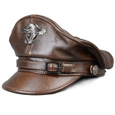 할리 모자 바이크 오토바이 가죽 빈티지 베레모 선장모 남성용, 1개