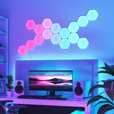 나노리프 Shapes Hexagons 9 Pack 인테리어 LED 스마트 조명, 화이트