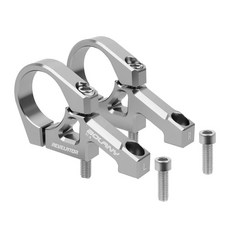 BOLANY 31.8mm 鋁合金登山車把立 適用速降軟尾越野前叉, 1個, 银色, 銀色