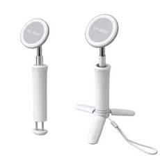 다세코 맥세이프 핸드폰 거치대 360도 회전 셀카봉 스마트폰 미니 삼각대 세트, 2개, 화이트, 오시