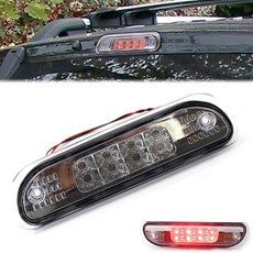 透明煙燻紅色LED高位煞車燈 12V塑膠 適用於99-04 Grand Cherokee, 1個