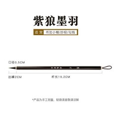 出口黑尖紫毫毛筆 出口黑尖紫毫 中小楷毛筆 王羲之手札用筆 行草書國畫勾線 抄經專用 出口黑尖紫毫毛筆, 1個, 黑尖紫毫小楷2支