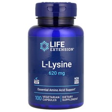 Life Extension L-라이신 620mg 베지 캡슐 100정, LifeExtensionL라이신620mg베지캡슐100정, 1개