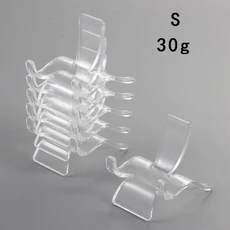 투명 아크릴 공예 디스플레이 스탠드 10 개 작은 수집품 견본 지오드 미네랄 지원 기본 홀더 이젤, 02 S