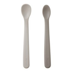 릿첼 실리콘 이유식 스푼 2P 세트 (S/M), 그레이+크림, 1세트