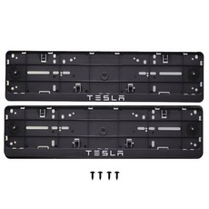 TESLA 테슬라 전기차 기본형 번호판 가드, 전/후면 2P, 1세트