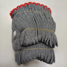 棉紗工作手套12雙入 超值耐磨防滑工作手套 勞保手套, 1個, 無須發票,20兩 紅頭灰面