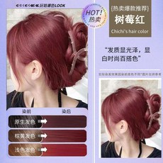樹莓紅染髮劑 天然無刺激 流行髮色 快速上色 蓋白髮, 1個, 樹莓紅【330ml泡泡染】