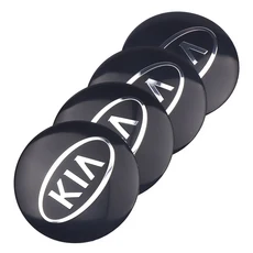 호환 기아 스포티지 3 리오 씨드 카니발 피칸토 소울 EV6 니로 포르테 셀토스용 4개 56/58mm 차량 휠 센터, 17 56mm black-kia