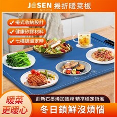 暖菜墊 110V 多功能 折疊長方形 保溫, 藍色, 1個