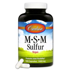 Carlson MSM硫素素食膠囊 1000mg, 180顆, 1罐