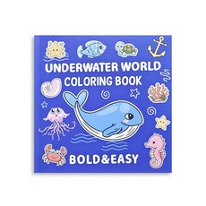리빙릿 어르신 색칠공부 그림 도안 쉬운 컬러링북 시니어 기억력 강화, 1개, 바다친구들