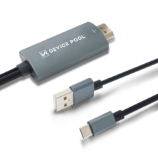 DEVICE POOL Deviceful USB Type-C 轉 HDMI 鏡像線, 混色, 2m