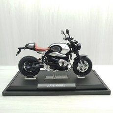 宅米吉 全新盒裝現貨 1:12 寶馬 BMW NINET 拿鐵 銀色 (聲光車) 模型車 玩具 兒童 重機 摩托車, 1個