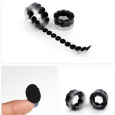 건shop디자인 원형 테이프 탈부착 까슬이보슬이, 검정