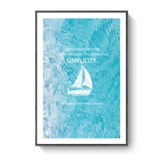 북유럽 해변 풍경 인테리어 액자 거실 장식 그림 모던한 디자인 아트포스터 우드액자 대형사진인화 매력적인 소형액자 현대적인 스타일 액자제작, 블랙 프레임 E