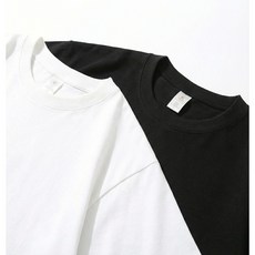 도채리 1+1 두툼한 260G 100% 순면 프리미엄 반팔 티셔츠