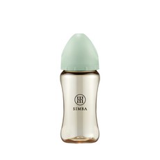 【小獅王Simba辛巴】蘊蜜鉑金PPSU寬口防脹氣奶瓶 水壺 270ml 全齡適用 5色 芮芮生技x專業藥師團隊, 綠沐, 1個