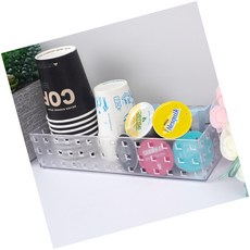 화이트손잡이 플라스틱 사각수납통 커피 잡곡보관, 1300ml, 1개