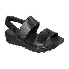 Skechers 여성용 포미즈 풋스텝 브리지 필스 샌들 블랙 8 360876