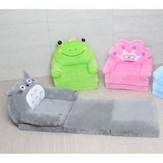 아기노리 유아용 3단접이식 봉제쇼파 어린이의자 낮잠이불, 고양이