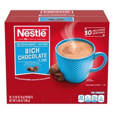Nestle 네슬레 리치 초콜릿 핫 코코아 믹스 8g 30개입 1박스, 1ml