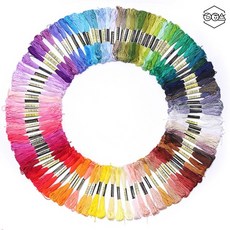 손자수 취미용 DIY 자수실 프랑스자수실 세트 다색 편리한 자수틀 50컬러 100컬러