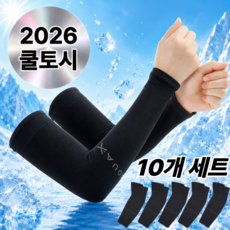 바라츠 아이스 쿨토시 팔토시 아이씽 토시, 10개, 블랙