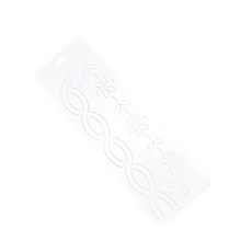 꽃복 라인 퀼팅기 재사용 가능한 플라스틱 퀼팅 템플리팅 템플릿을 위한 플라워딩 템플릿, C, 1개