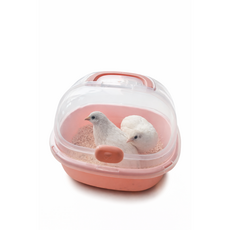 미니메추리 햄스터 병아리 소동물 공용 이동장 핑크